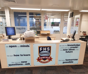 Fairfield State High School circulation desk