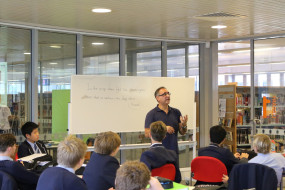 Teaching in the Hale School library