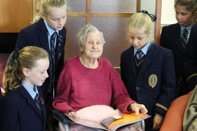 The Hamilton and Alexandra College visit the birches aged Care facility 1