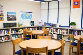 Empty school library