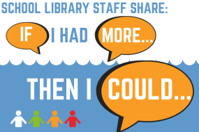 What do school library staff want more of in order to improve library services?