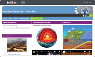 LearnPath Community Content Hub displayed on computer