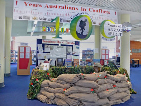 Library display - the ANZAC spirit