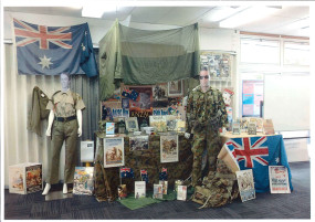 Library display - ANZACs past and present