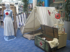 Library display - Remembrance Day - auxiliary services