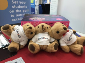 Softlink Teddy Bears on stand at IB Conference Abu Dhabi