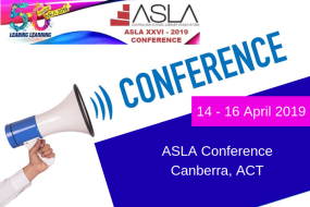 ASLA Australian School Library Association Conference, Canberra, 14-16 April 2019.