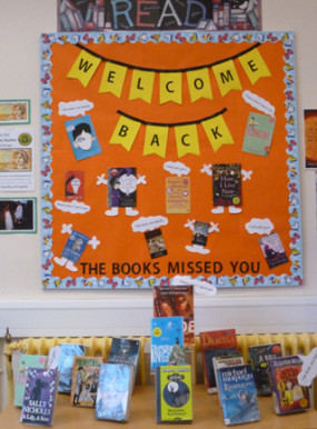 Welcome back school library display