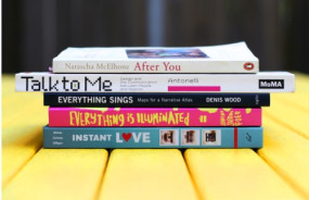 Book spine poetry