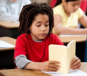 Student reading
