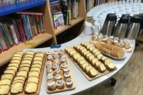 Sharing food in the library