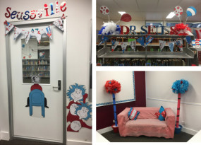 Dr Seuss library display 
