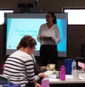 Lynne presenting